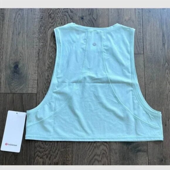 Lululemon New Muscle Love Crop Tank Tough Size 6 Mint Green Yoga Workout Top NWT - Picture 6 of 8